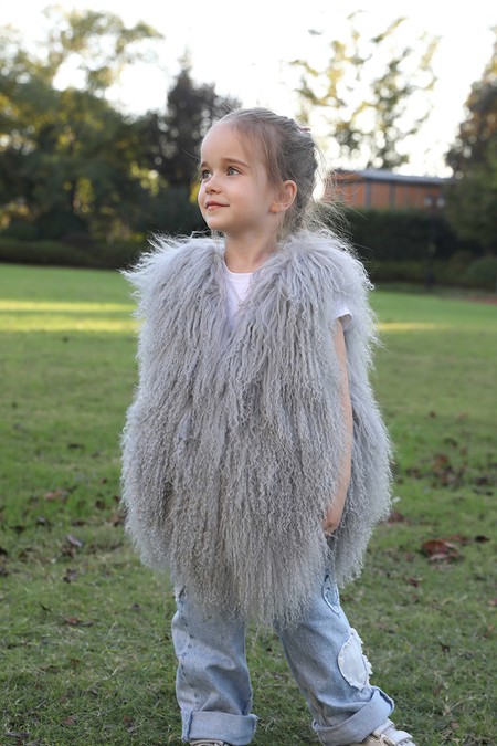 Kids White fur Coat